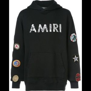 amiri patch hoodie
